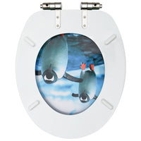 Thumbnail for Toilettensitz mit Soft-Close-Deckel MDF Pinguin-Design