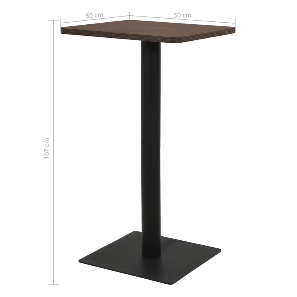 Bistrotisch Dunkle Esche 50x50x107 cm