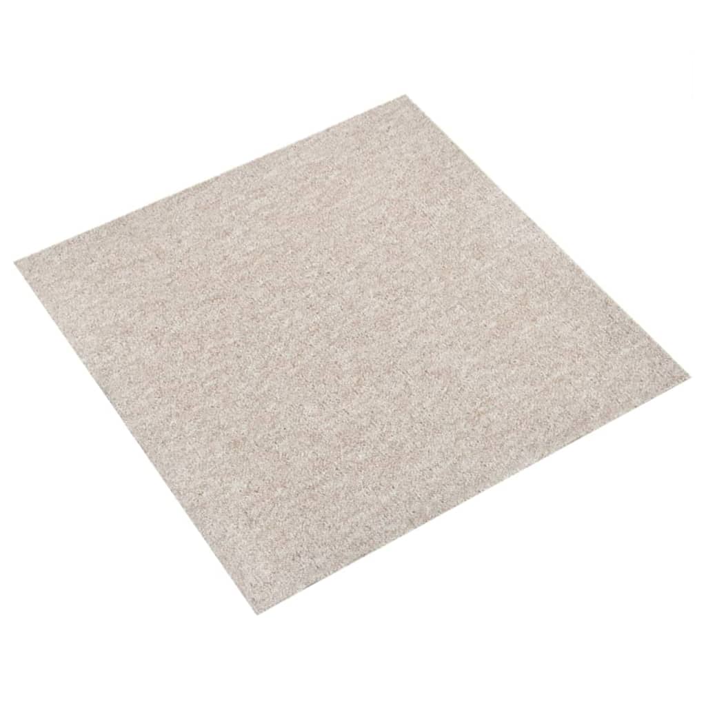 Teppichfliesen 20 Stk. 5 m² 50x50 cm Hellbeige