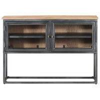 Thumbnail for Sideboard Grau 100x30x70 cm Massivholz Akazie