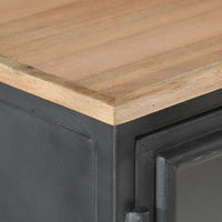 Thumbnail for Sideboard Grau 100x30x70 cm Massivholz Akazie