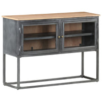 Thumbnail for Sideboard Grau 100x30x70 cm Massivholz Akazie