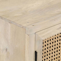 Thumbnail for Sideboard 60x35x70 cm Mango Massivholz und Rohrgeflecht