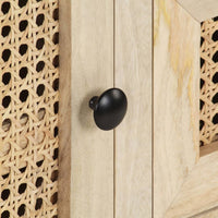 Thumbnail for Sideboard 60x35x70 cm Mango Massivholz und Rohrgeflecht