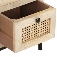 Thumbnail for Sideboard 60x35x70 cm Mango Massivholz und Rohrgeflecht