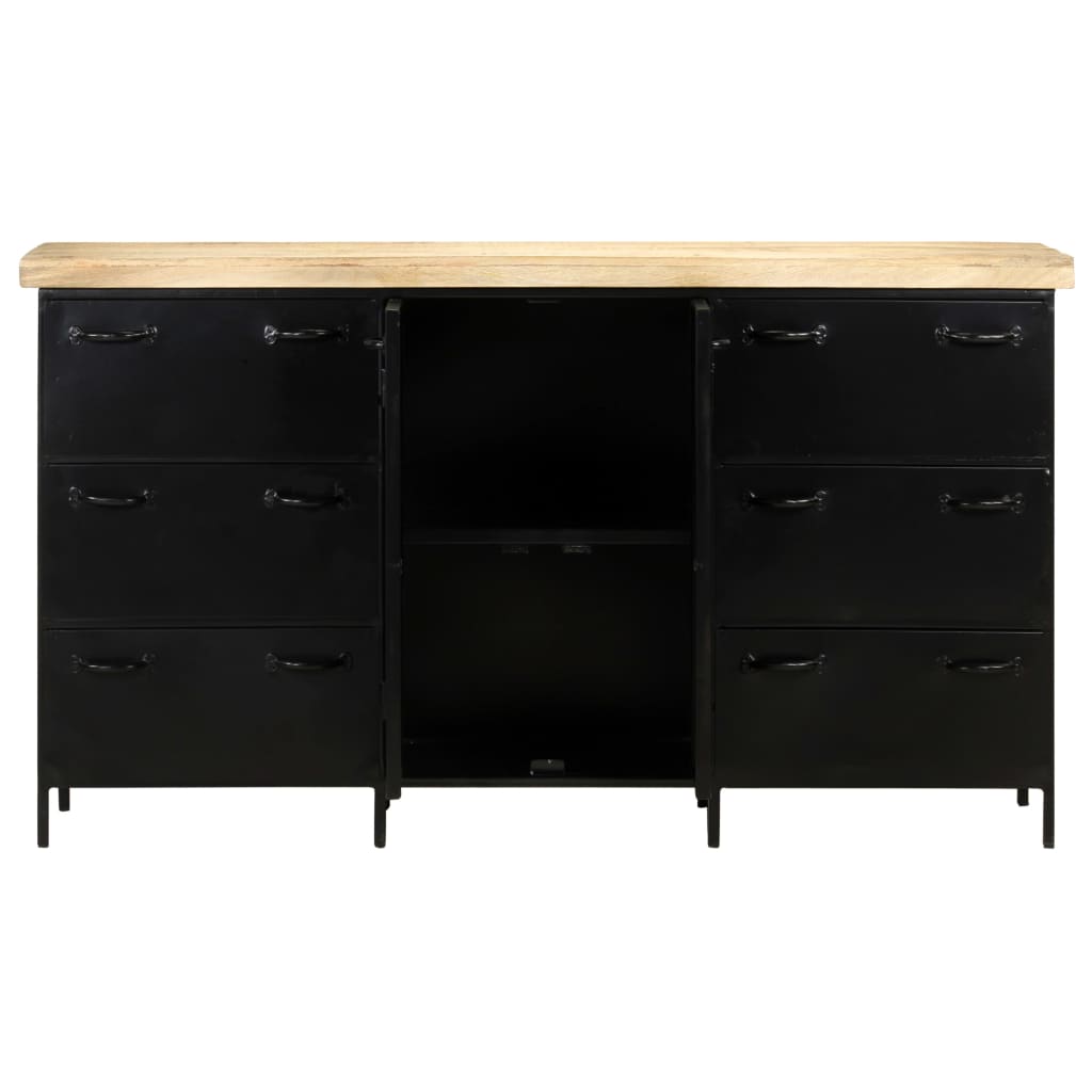 Sideboard 140x38x76 cm Raues Mangoholz