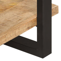 Thumbnail for Sideboard mit 3 Regalböden 120x40x75 cm Raues Mangoholz