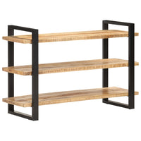 Thumbnail for Sideboard mit 3 Regalböden 120x40x75 cm Raues Mangoholz