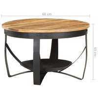 Thumbnail for Couchtisch Ø68x43 cm Raues Mangoholz