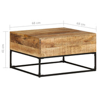 Thumbnail for Couchtisch 68x68x41 cm Raues Mangoholz