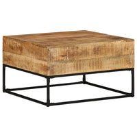 Thumbnail for Couchtisch 68x68x41 cm Raues Mangoholz