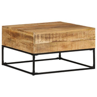 Thumbnail for Couchtisch 68x68x41 cm Raues Mangoholz