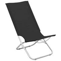 Thumbnail for Klappbare Strandstühle 2 Stk. Schwarz Stoff