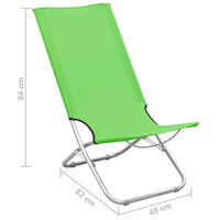 Thumbnail for Klappbare Strandstühle 2 Stk. Grün Stoff
