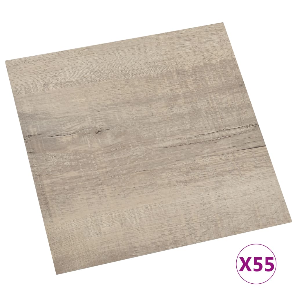 PVC-Fliesen Selbstklebend 55 Stk. 5,11 m² Taupe