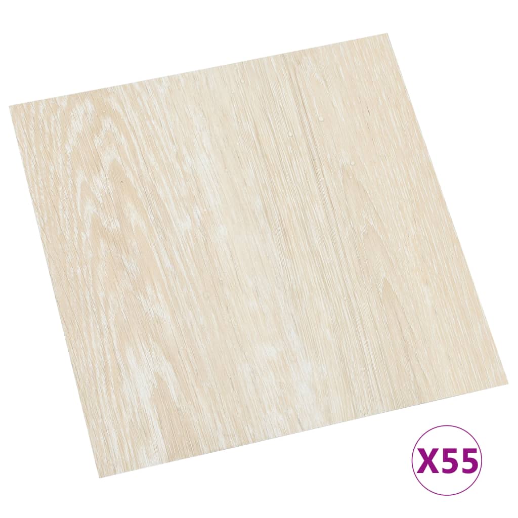 PVC-Fliesen Selbstklebend 55 Stk. 5,11 m² Beige