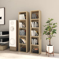 Thumbnail for CD-Regale 2 Stk. Sonoma-Eiche 21x16x93,5 cm Holzwerkstoff