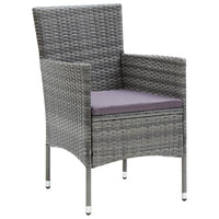 Thumbnail for Garten-Essstühle 4 Stk. Poly Rattan Grau