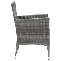 Thumbnail for Garten-Essstühle 4 Stk. Poly Rattan Grau