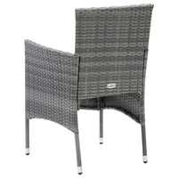 Thumbnail for Garten-Essstühle 4 Stk. Poly Rattan Grau