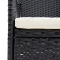 Thumbnail for Garten-Essstühle 4 Stk. Poly Rattan Schwarz