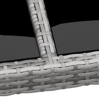 Thumbnail for Gartentisch 200x150x75 cm Hartglas und Poly Rattan Grau