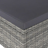 Thumbnail for 4-tlg. Gartenstuhl und Hocker Set Poly Rattan Grau