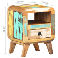 Thumbnail for Nachttisch 30x30x41 cm Recyceltes Massivholz