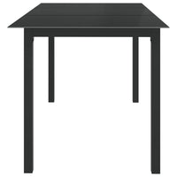 Thumbnail for Gartentisch Schwarz 150x90x74 cm Aluminium und Glas