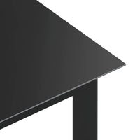 Thumbnail for Gartentisch Schwarz 150x90x74 cm Aluminium und Glas