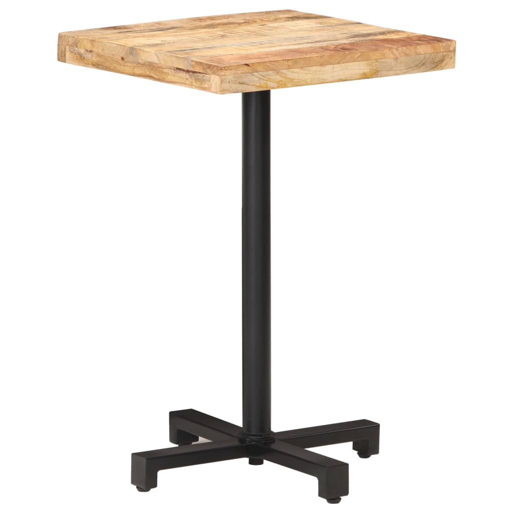 Bistrotisch Quadratisch 50x50x75 cm Raues Mangoholz