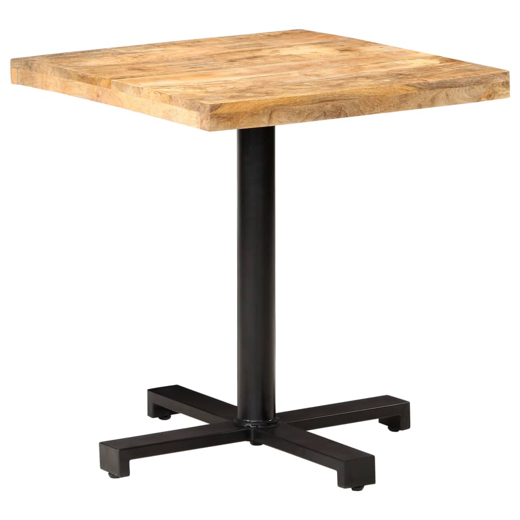 Bistrotisch Quadratisch 70x70x75 cm Raues Mangoholz