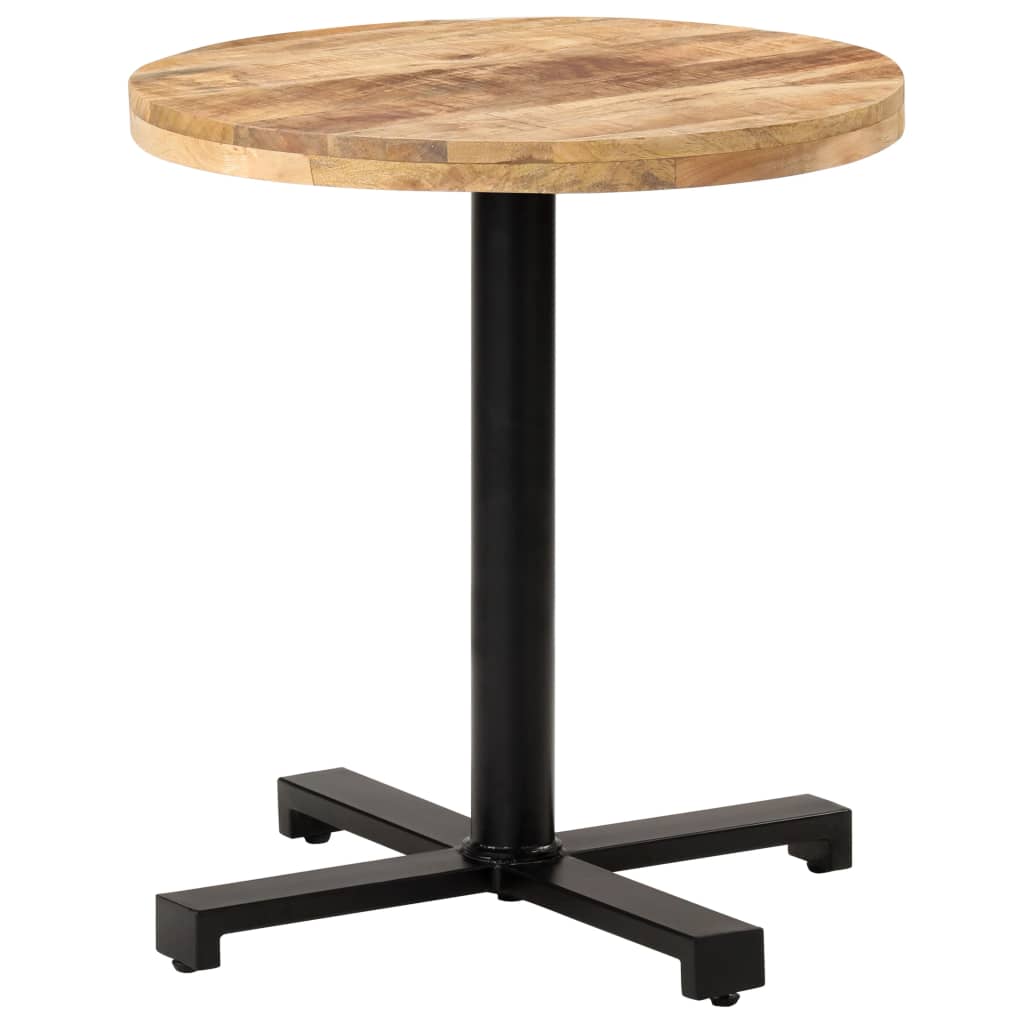 Bistrotisch Rund Ø70x75 cm Raues Mangoholz