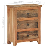 Thumbnail for Sideboard 60x33x75 cm Akazie und Recyceltes Massivholz