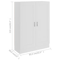 Thumbnail for Bücherschrank Weiß 82,5x30,5x115 cm Holzwerkstoff