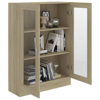 Thumbnail for Vitrinenschrank Sonoma-Eiche 82,5x30,5x115 cm Holzwerkstoff
