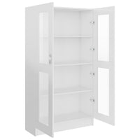 Thumbnail for Vitrinenschrank Hochglanz-Weiß 82,5x30,5x150 cm Holzwerkstoff