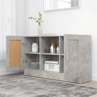 Thumbnail for Sideboard Betongrau 120x30,5x70 cm Holzwerkstoff
