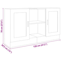 Thumbnail for Sideboard Hochglanz-Weiß 120x30,5x70 cm Holzwerkstoff