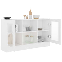Thumbnail for Vitrinenschrank Weiß 120x30,5x70 cm Holzwerkstoff