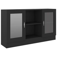 Thumbnail for Vitrinenschrank Schwarz 120x30,5x70 cm Holzwerkstoff