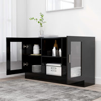 Thumbnail for Vitrinenschrank Schwarz 120x30,5x70 cm Holzwerkstoff
