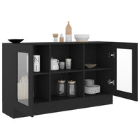 Thumbnail for Vitrinenschrank Schwarz 120x30,5x70 cm Holzwerkstoff