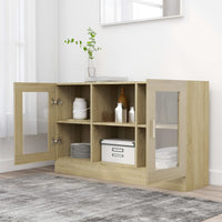 Thumbnail for Vitrinenschrank Sonoma-Eiche 120x30,5x70 cm Holzwerkstoff