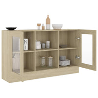Thumbnail for Vitrinenschrank Sonoma-Eiche 120x30,5x70 cm Holzwerkstoff
