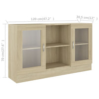 Thumbnail for Vitrinenschrank Sonoma-Eiche 120x30,5x70 cm Holzwerkstoff