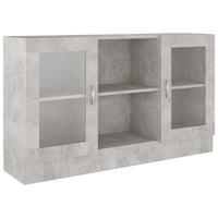 Thumbnail for Vitrinenschrank Betongrau 120x30,5x70 cm Holzwerkstoff