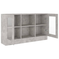 Thumbnail for Vitrinenschrank Betongrau 120x30,5x70 cm Holzwerkstoff