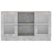 Thumbnail for Vitrinenschrank Betongrau 120x30,5x70 cm Holzwerkstoff