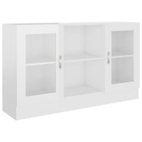 Thumbnail for Vitrinenschrank Hochglanz-Weiß 120x30,5x70 cm Holzwerkstoff